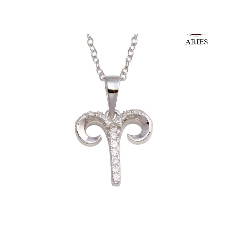 NEW STARLETTE women's aries necklace with sparkling cz stones in silver